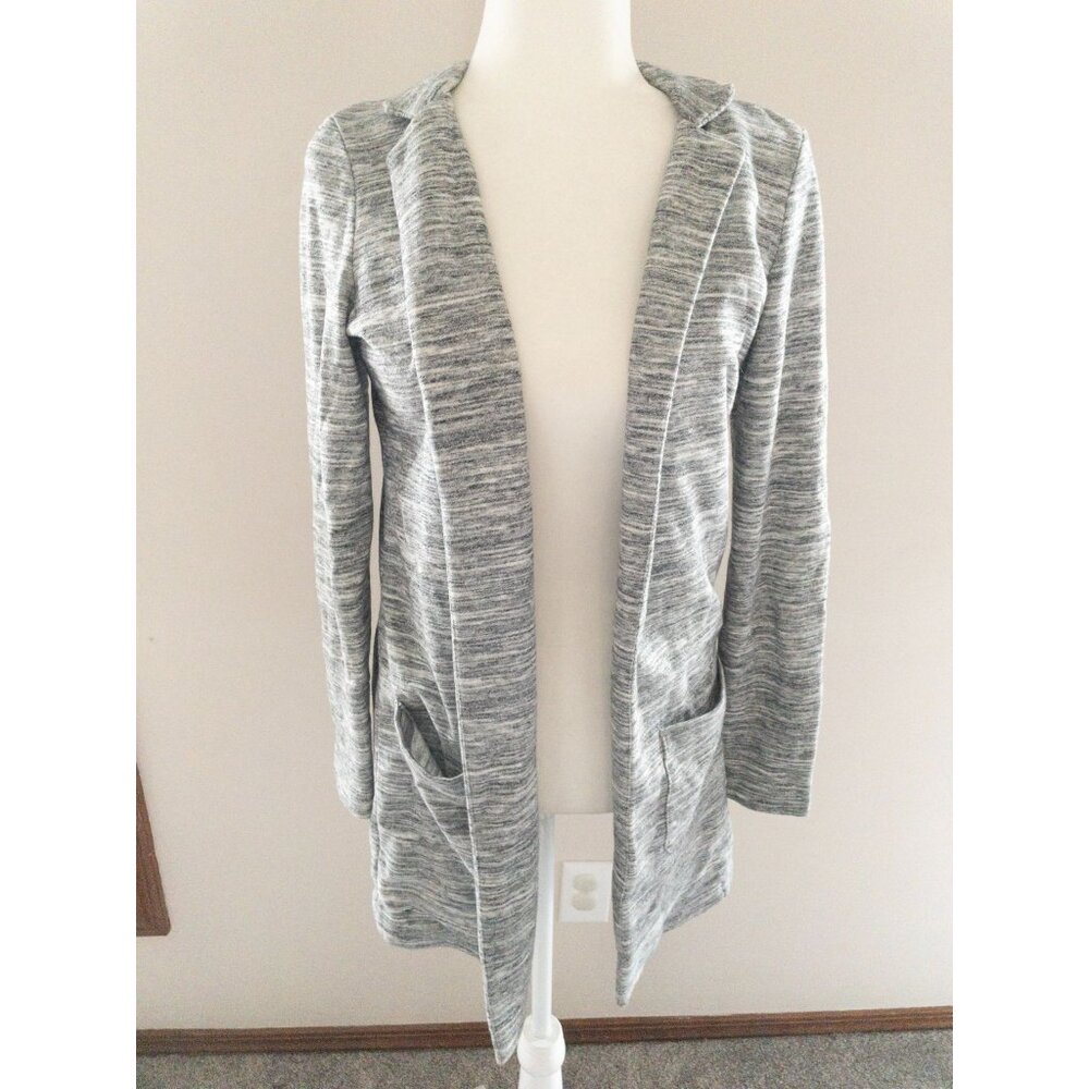 Anthropologie Heathered Gray Open-Front Cardigan